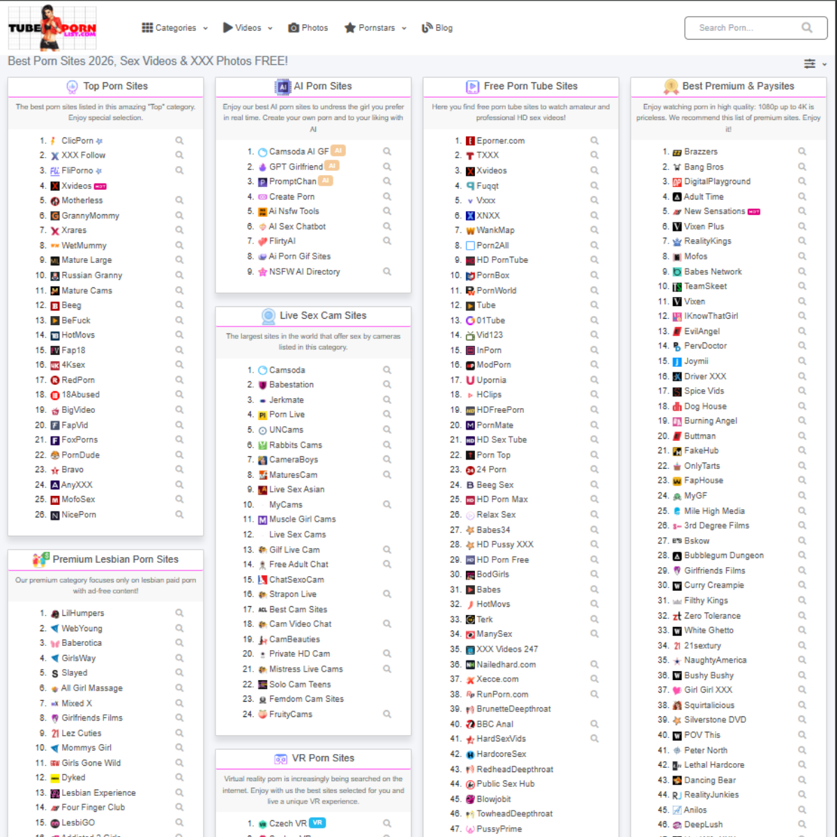 Tubepornlist preview